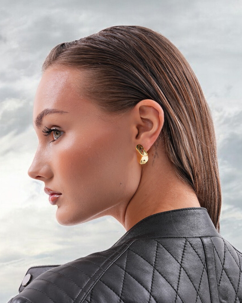 Curved Mirror Earring