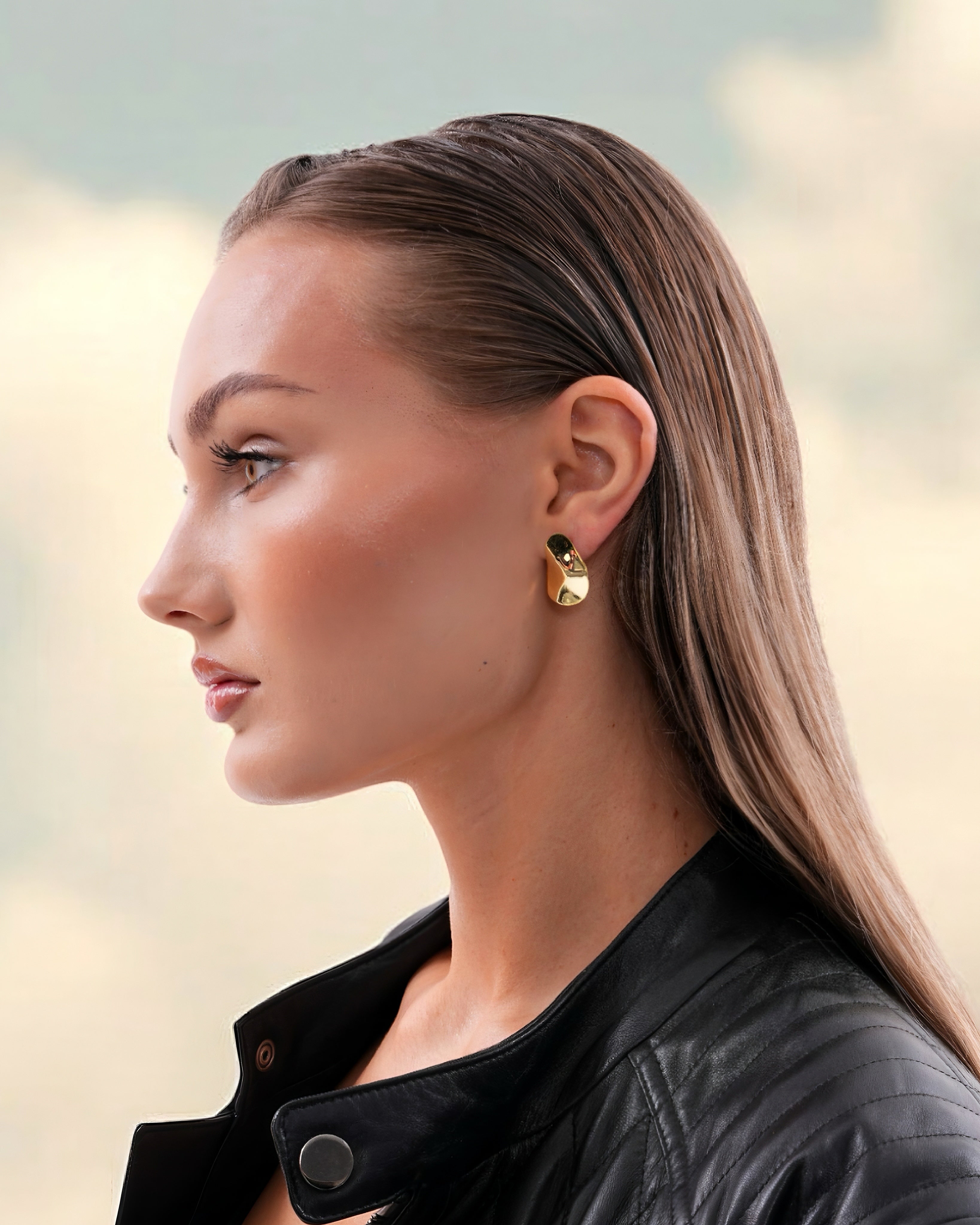 Curved Mirror Earring