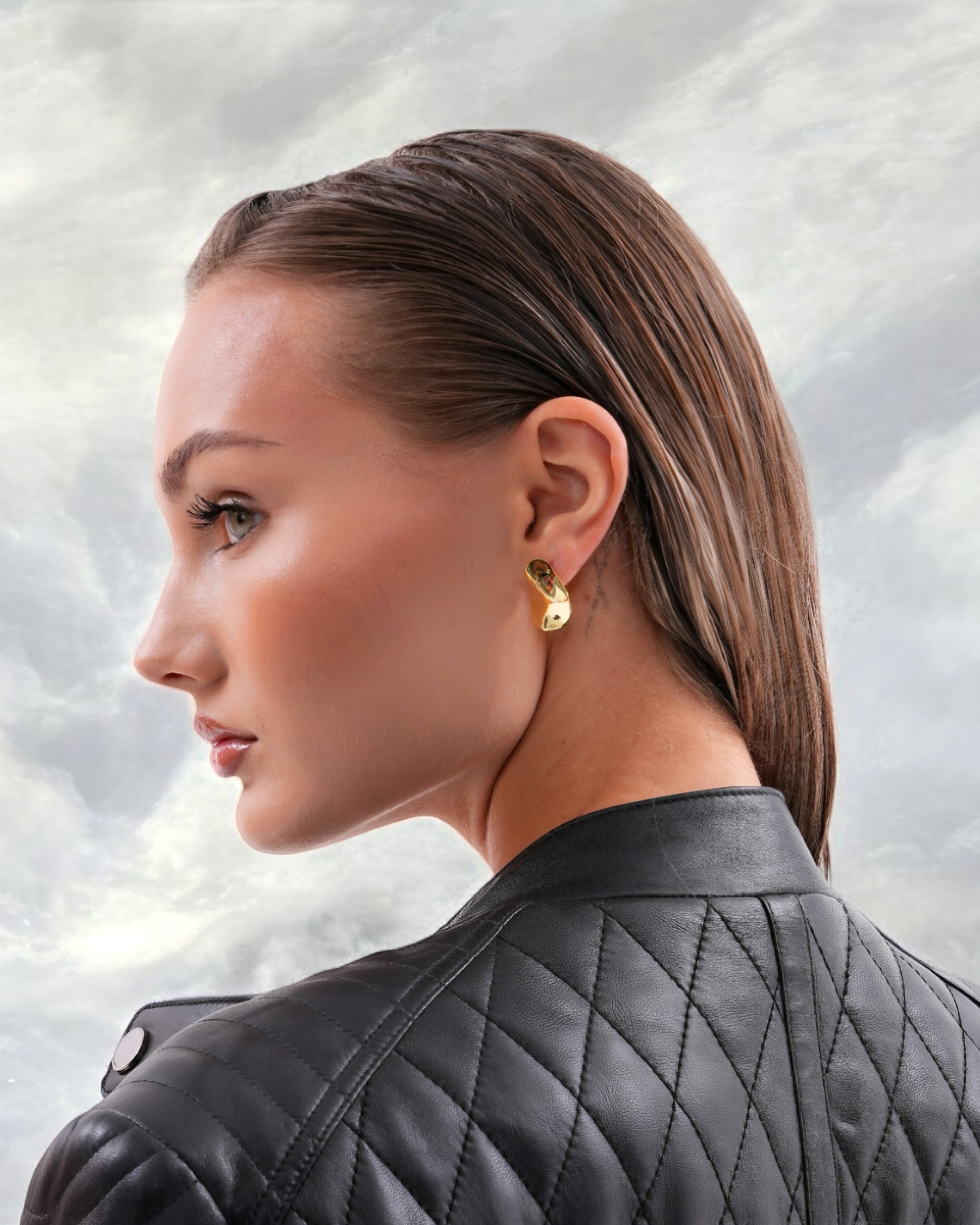 Curved Mirror Earring