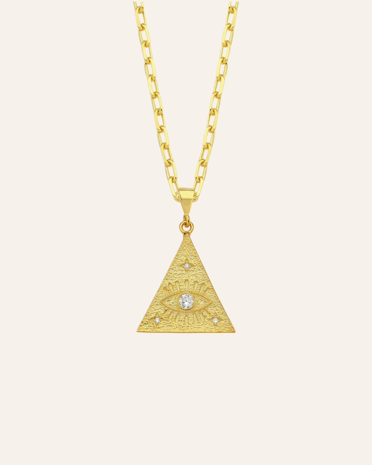 Pyramid and Eye Necklace