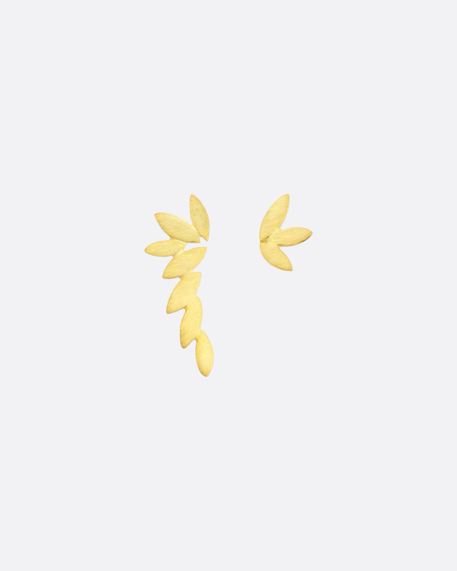 Sand Matte Leaf Earring