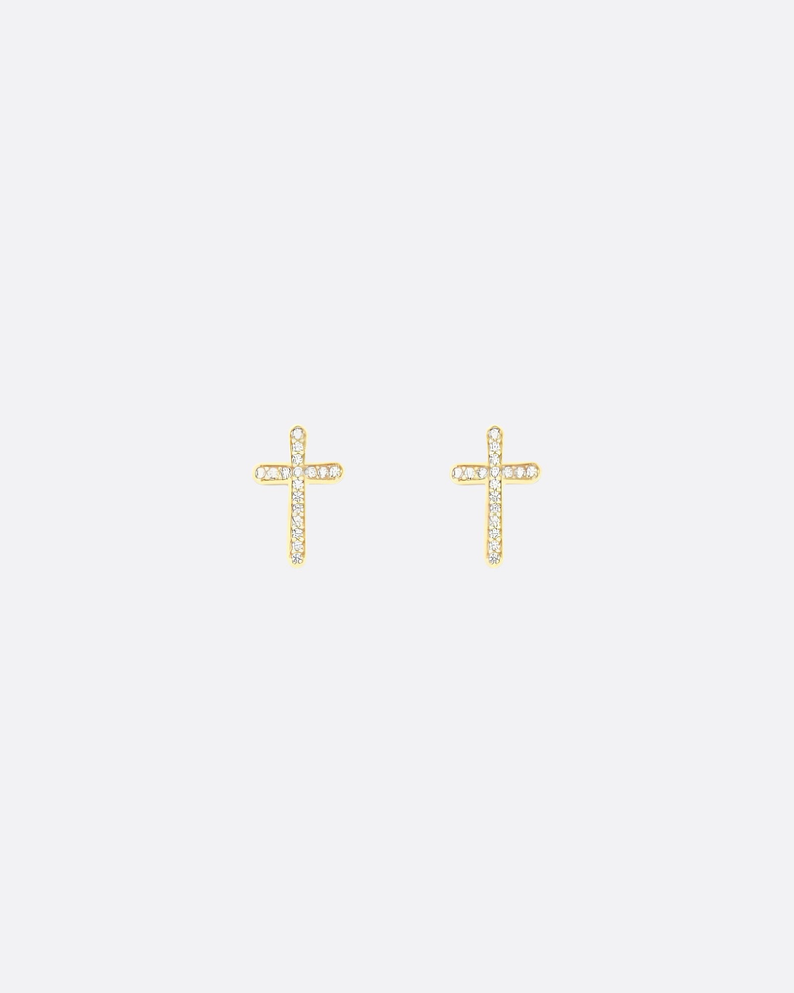 Stone Cross Earring